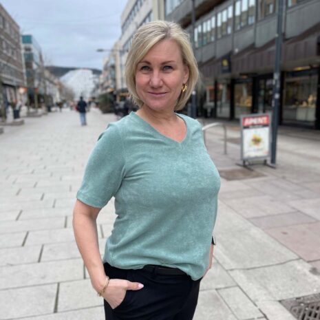 mintgrønn t-skjorte i bomullsfrotté fra norske Makeløs